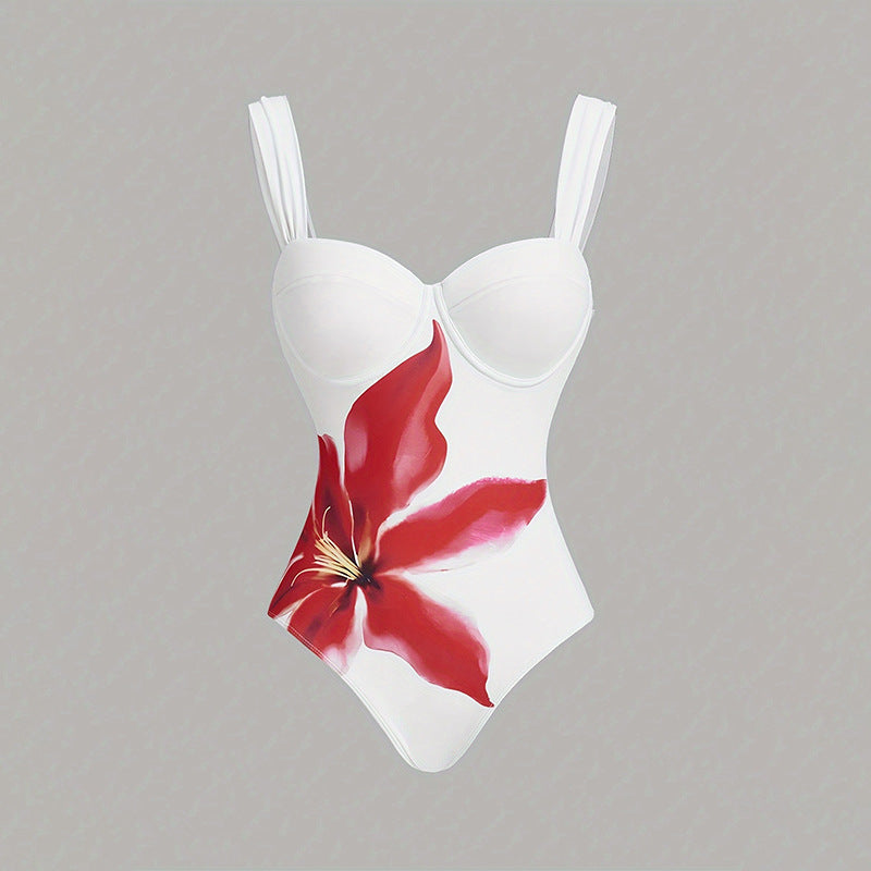 Sexy Print Sling Sheath Bikini Suit