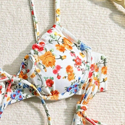 Women's Bikini Floral Split Two-piece Suit