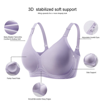 Seamless Big Chest Underwear Wireless Comfortable Bra
