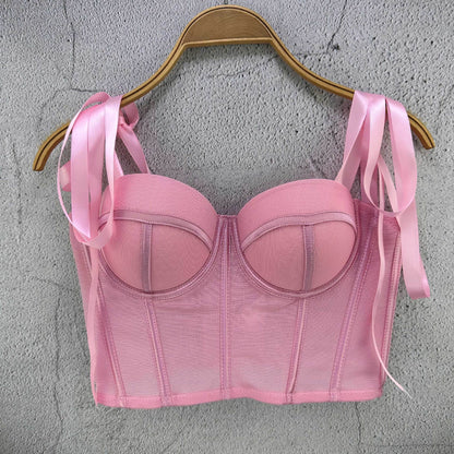 French Ribbon Bra Fishbone Camisole