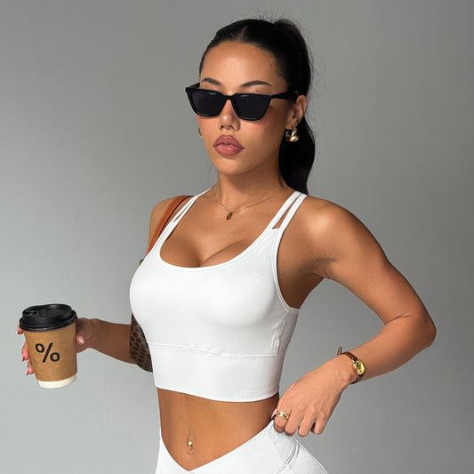 Fitness Yoga High-strength Sports Underwear Women's Shockproof Fixing Cup Yoga Bra