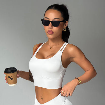 Fitness Yoga High-strength Sports Underwear Women's Shockproof Fixing Cup Yoga Bra