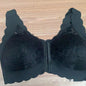 French Style Lace Thin Gathering Bra Front Buckle Large Size Without Steel Ring Breathable
