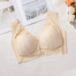 Women's Minimalist Gathered Beautiful Back Front Buckle Bra